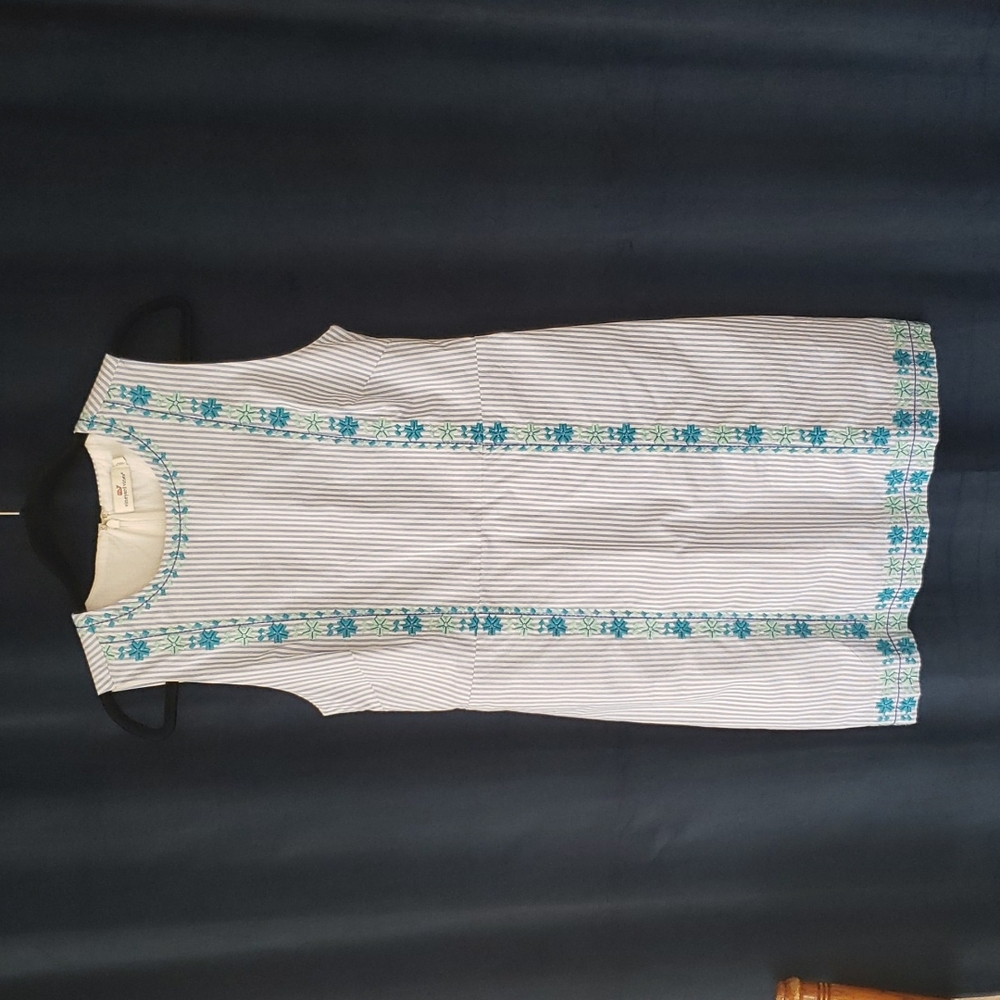 Vineyard Vines Pop Floral Embroidered Shift Dress Size 6